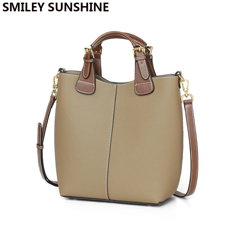 

Cow Genuine Leather Ladies Shoulder Bags Shell Women Leather Handbags Female Totes Designer Luxury Famous Brand Hand Bag 2023