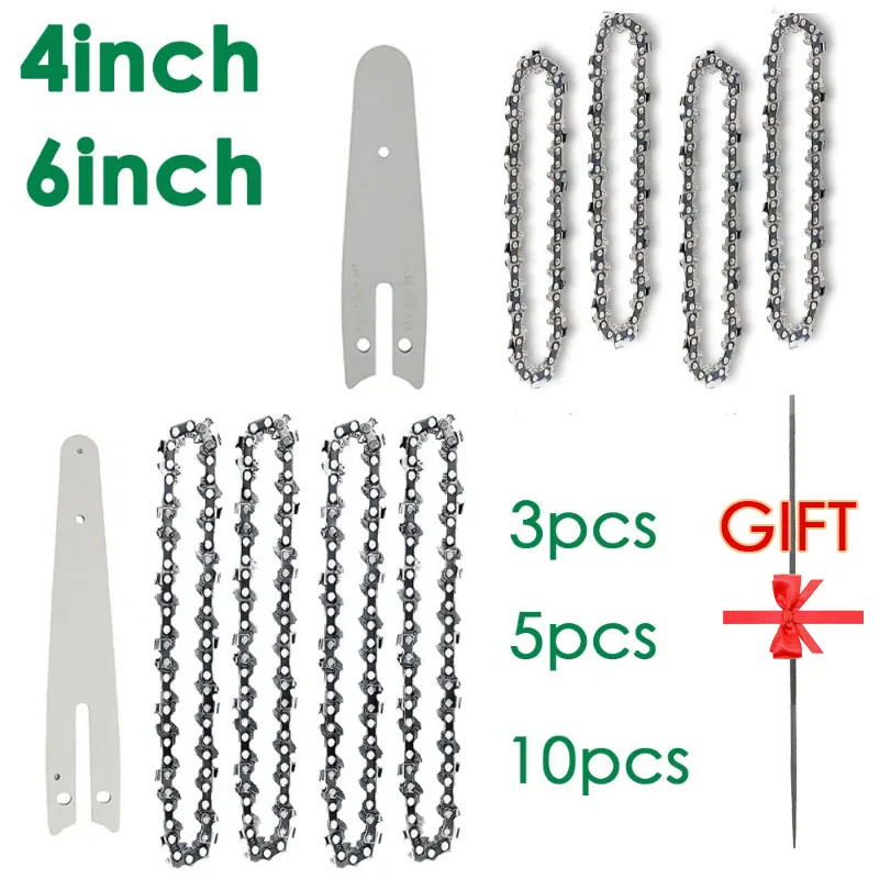 

6 Inch Mini Steel Chainsaw Chain 4 Inches Electric Electric Saw Accessory Replacement 4in 6in Electric Chain Saw Chains