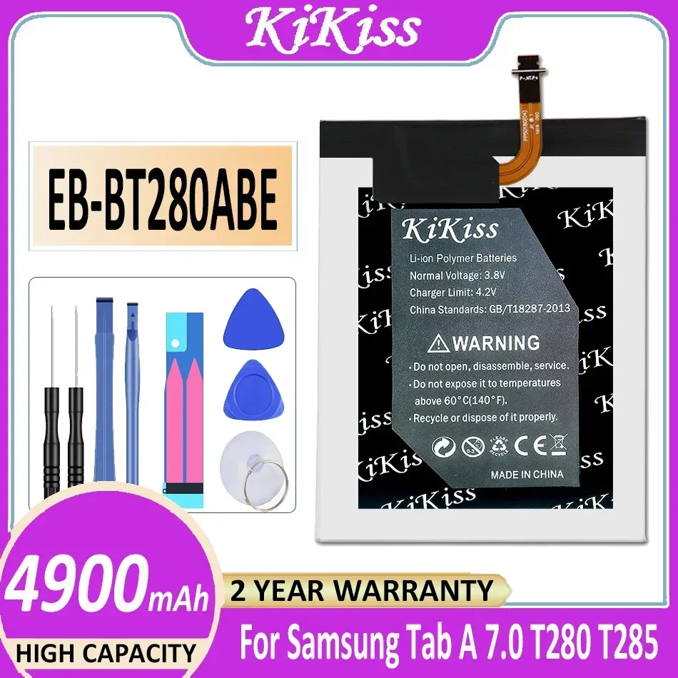 KiKiss Powerful Battery EB-BT280ABE 4900mAh For Samsung Galaxy Tab A 7.0 T280 T285 Bateria