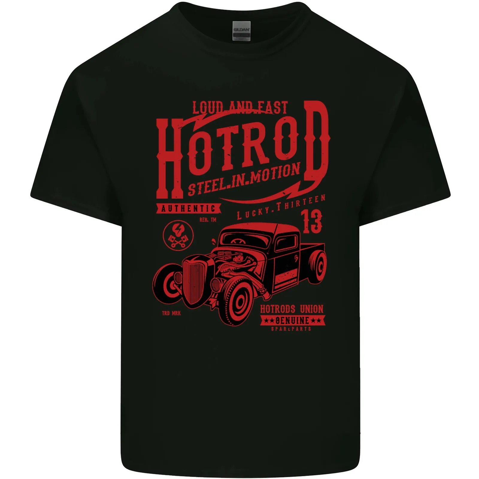 Hotrod Steel In Motion Hot Rod Dragster Car T-Shirt In Cotone Da Uomo Tee Top