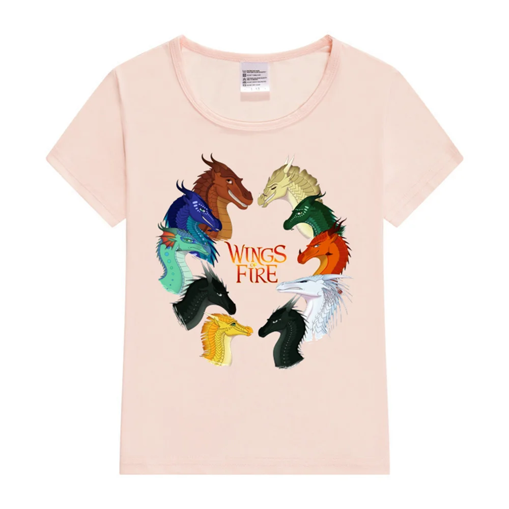 Wings of Fire All Together Kids T-Shirt Dragon Cartoons Casual T-Shirt Tea Aesthetic Streetwear Boy Girl Cartoon Tshirt 3