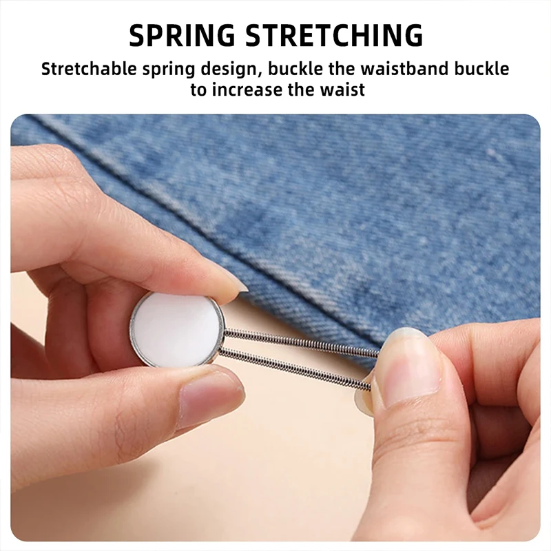 12pcs Collar Extension Piece Metal Button Jeans Pants Waistband Elastic Shirt Set Tie Neck Expander Extension Buckle Accessories 5