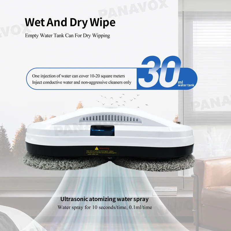 PuRuiKai Atomizing Ultra Thin Robot Vacuum Cleaner Window Cleaning Robot Window Cleaner Electric Glass Remote Control for Home 3