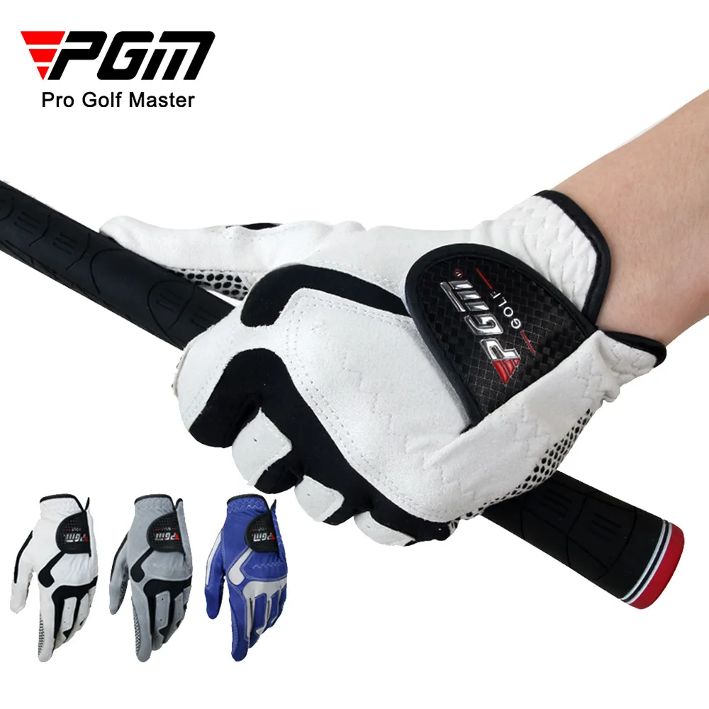 

PGM Professional Golf Gloves Microfiber Cloth Fabric Breathable Non-Slip Gloves Club Swing Putting Training Men Gloves ST017