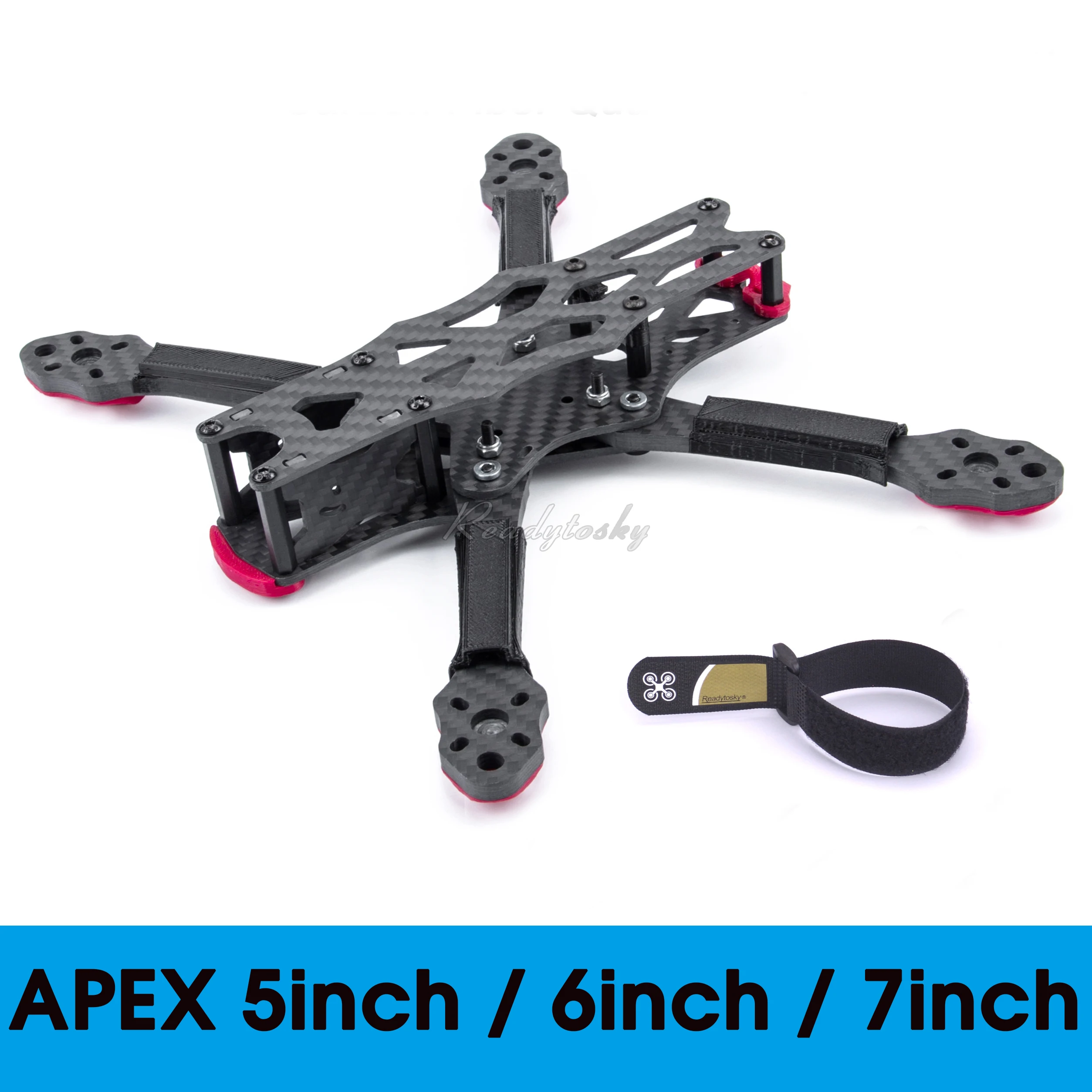 5inch 225mm / 6inch 260mm / 7inch 295mm Carbon Fiber Quadcopter Frame Kit For APEX 7 Inch APEX-HD FPV Freestyle RC Racing Drone 2 5inch 225mm / 6inch 260mm / 7inch 295mm Carbon Fiber Quadcopter Frame Kit For APEX 7 Inch APEX-HD FPV Freestyle RC Racing Drone - Image 2