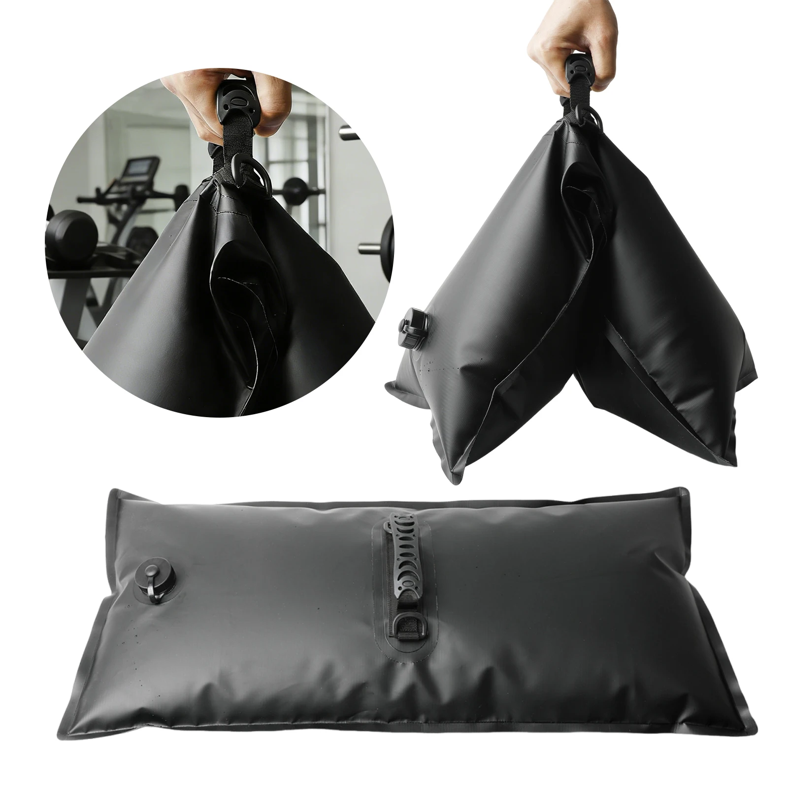 20KG 두꺼운 물주머니 - 방수 중력 물주머니 재사용 가능 접이식 스탠드 베이스 샌드백 (체육관 피트니스 장비용)