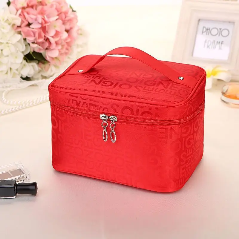 Women's makeup bag large capacity cosmetics storage bag foldable toilet wash bag travel essentials handheld cosmetic bag 6