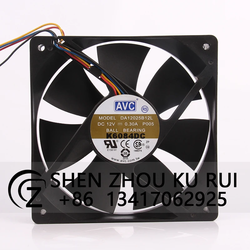 

DA12025B12L Case Cooling Fan for AVC DC12V 0.30A EC AC 120x120x25mm 12025 12CM PWM Ultra Silent Centrifugal Exhaust Industrial