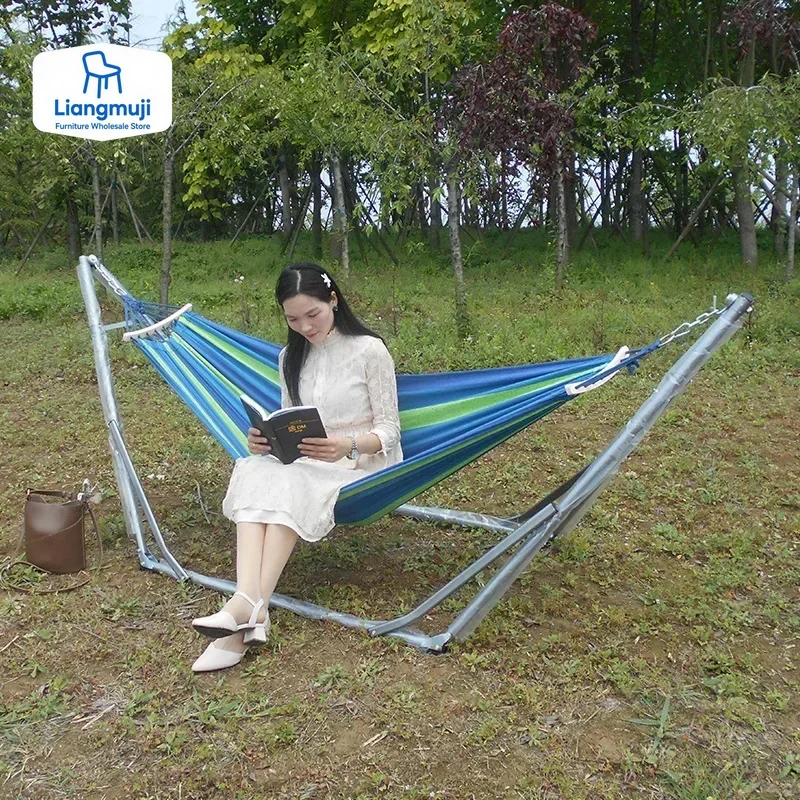 Folding Bracket Hammock Chair Garden Rest Nets for Couple Camping ...