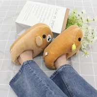 luxury Winter Bear Cotton Ladies Slippers House Home Cartoon Cute Bear Home Indoor Couple Female Warm Indoor Slipper Casual - Image 4