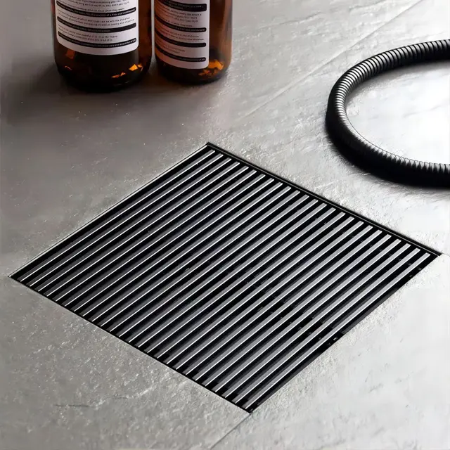 ท่อระบายน้ำพื้นห้องน้ำ12/15/20/30ซม. ทรงสี่เหลี่ยมระบายน้ำกันกลิ่นท่อระบายน้ำที่พื้นสแตนเลส 1