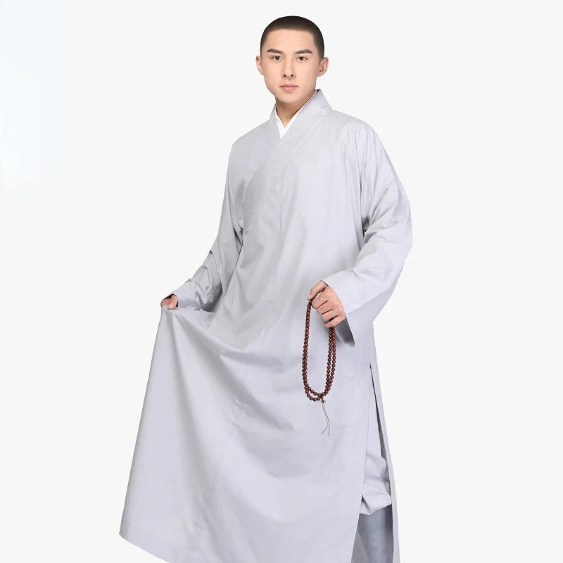 Abiti lunghi per buddismo monaco abbigliamento tradizionale cinese buddista abbigliamento per adulti uomo Haiqing Meditation Gown