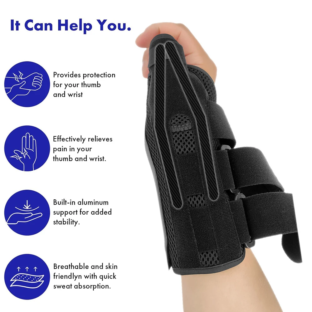 1PCS Wrist Brace with Thumb Spica Splint Wrists Support Thumb Spica Support for Arthritis Sprains Carpal Tunnel Pain Sport thumb splint sports wrist guards