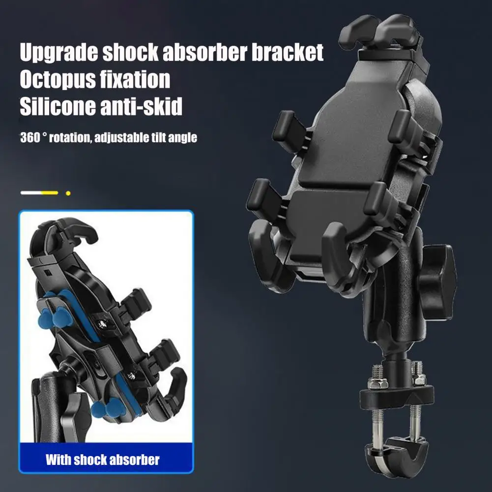 

Motorcycle Phone Holder Secure Motorcycle Phone Mount For 4.7-7.2 Inch Phones Vibration Dampener One-hand Operation Handlebar