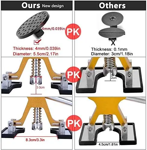Car Dent Puller Adjustable Auto Body Suction Cup Paintless Repair Tools Kit