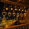 Fairy Curtain Light Love Heart Style Battery Powered Wire String Lights Suitable for Valentine's Day Wedding Birthday Decoration 1