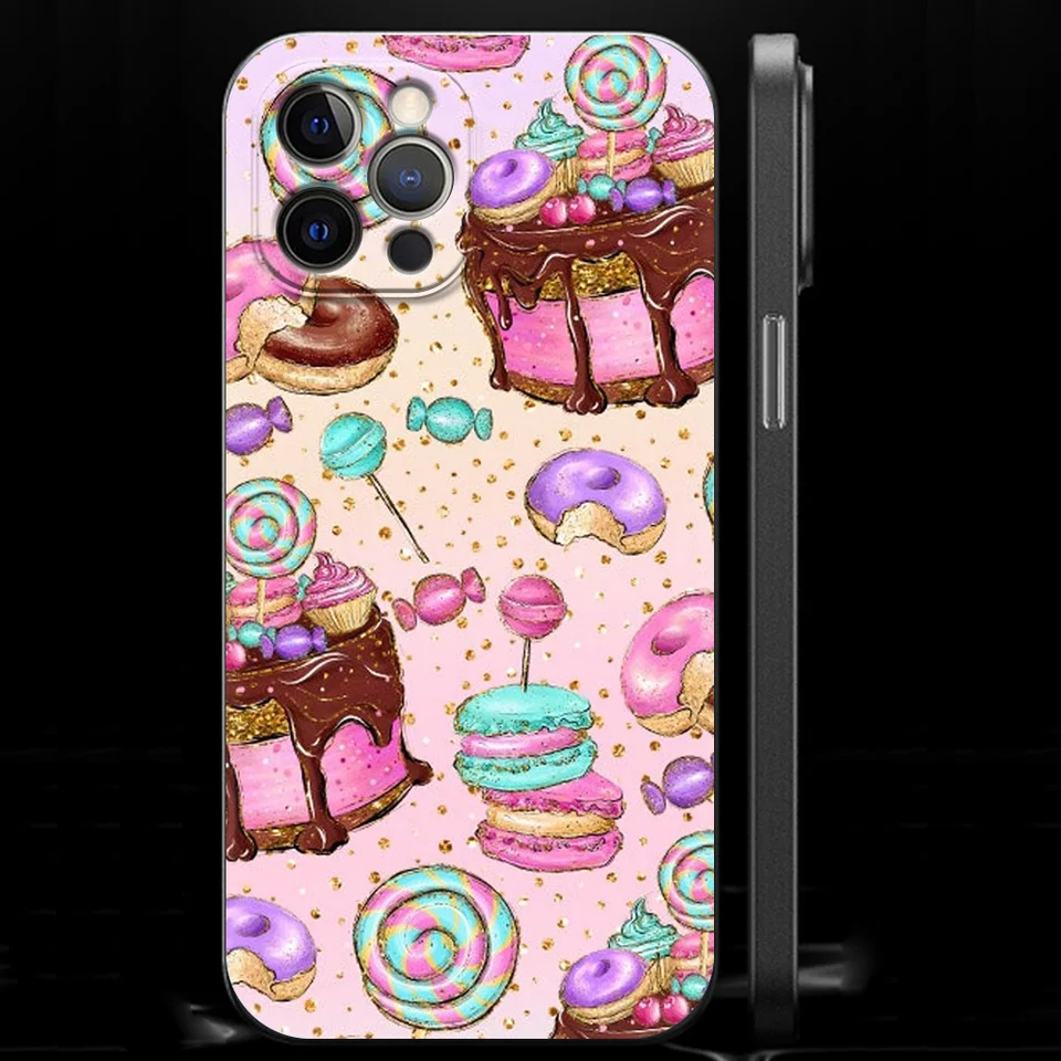 Macarons Cake Dessert Cute Phone Case For iPhone 13 15 14 12 11