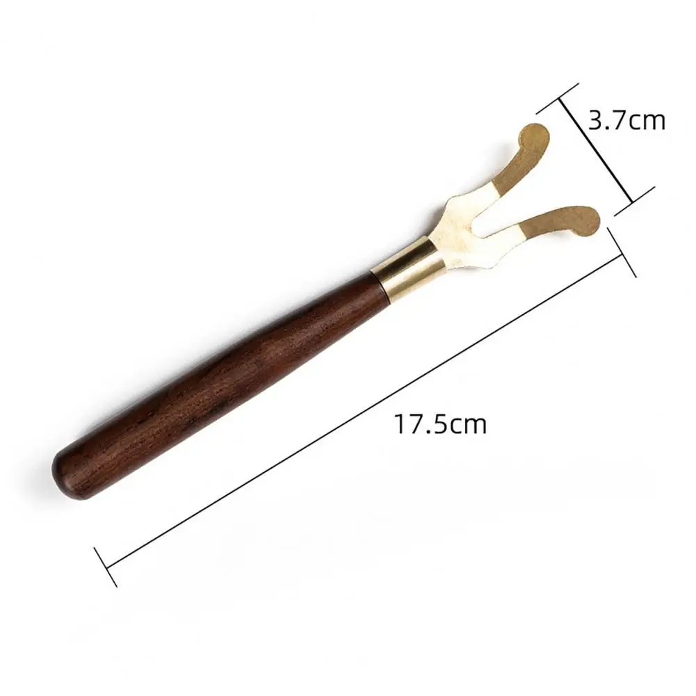 Teapot Lid Clip Heat Insulation Cast Iron Tea Kettle Cover Fork Wooden Handle Teaware Living Room Kitchen Accessories