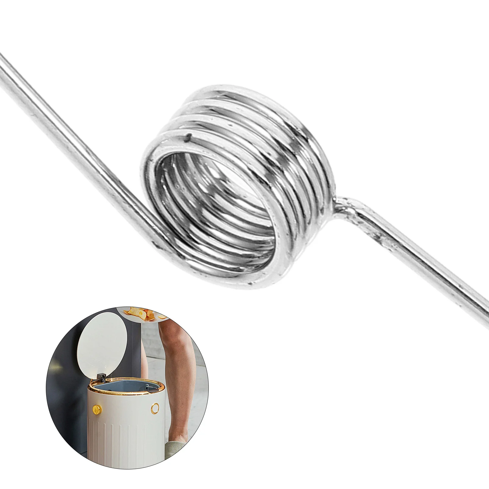 Garbage Clip 10 Pcs Trash Can Spring Garbage Torsional Garage Tension Broke The Switch V-shape Compression Metal Cable Tiny