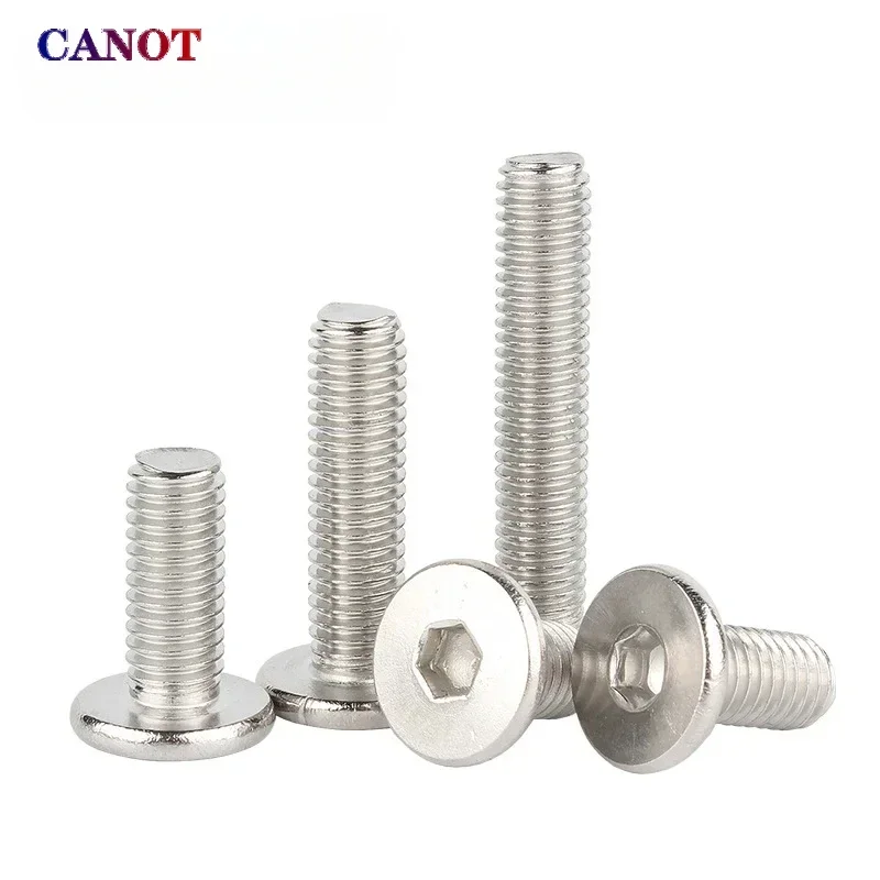 M2 M2.5 M3 M4 M5 M6 M8 A2 304 Stainless Steel Hex Hexagon Socket Ultra Thin Super Flat Wafer Head Computer Screw Car Bolt