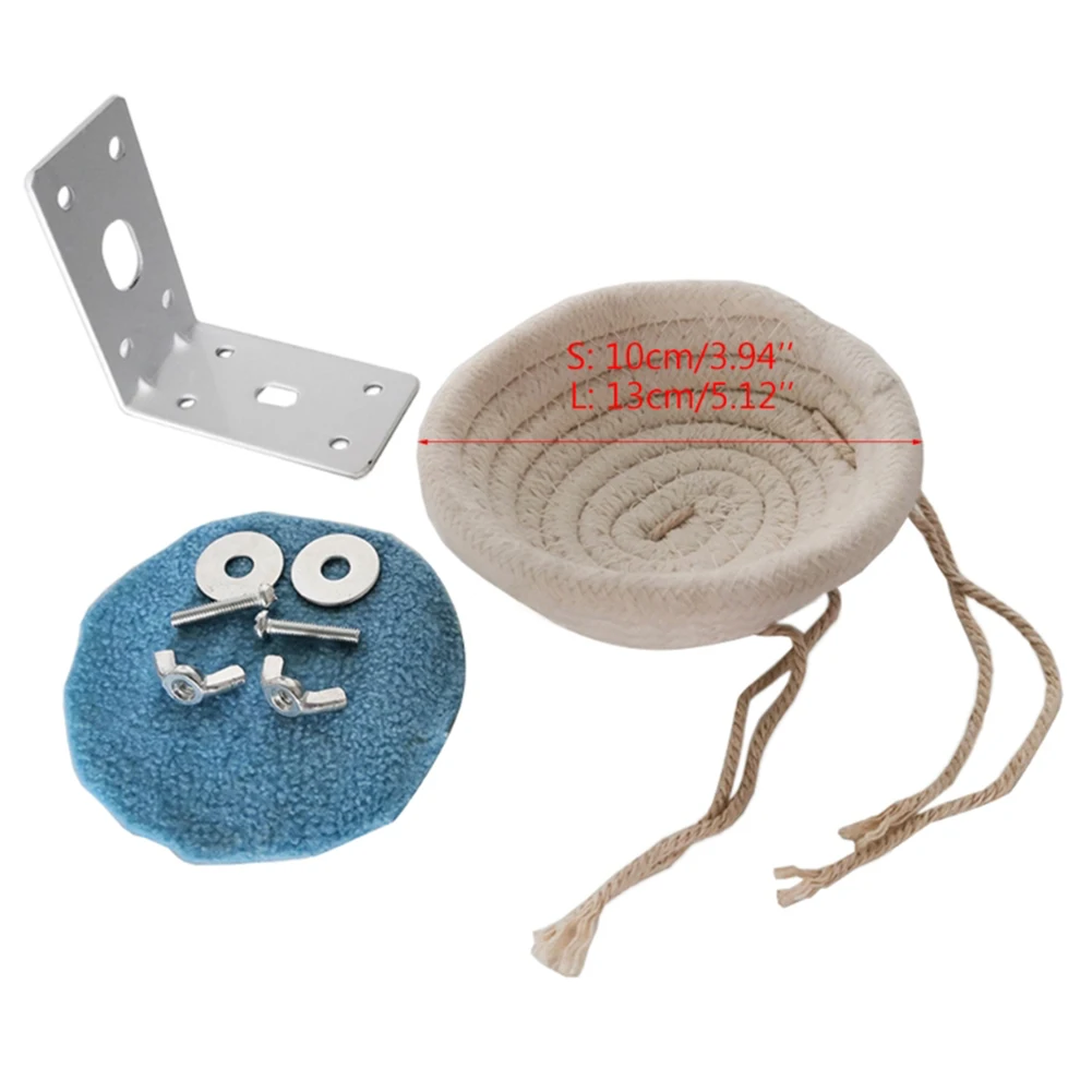Bird Breeding Nest Handmade Cotton Rope Hatch House With Hooks For Budgie Parakeet Cockatiel Lovebird bird house