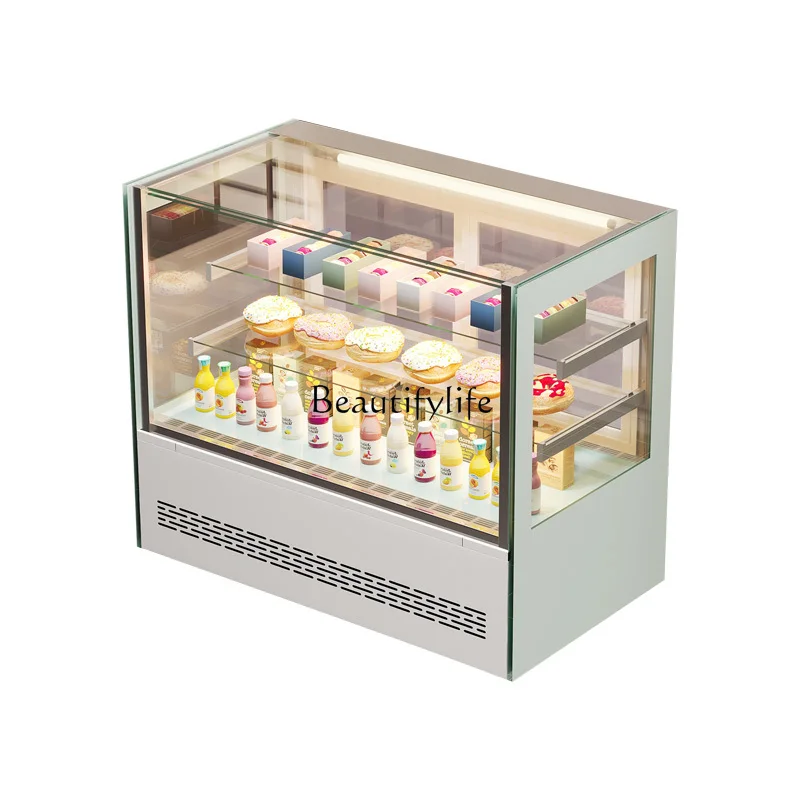 

Cake Desktop Refrigerated Cabinet Coffee Shop Display Dessert Fruit Fresh Cabinet Small Air-Cooled