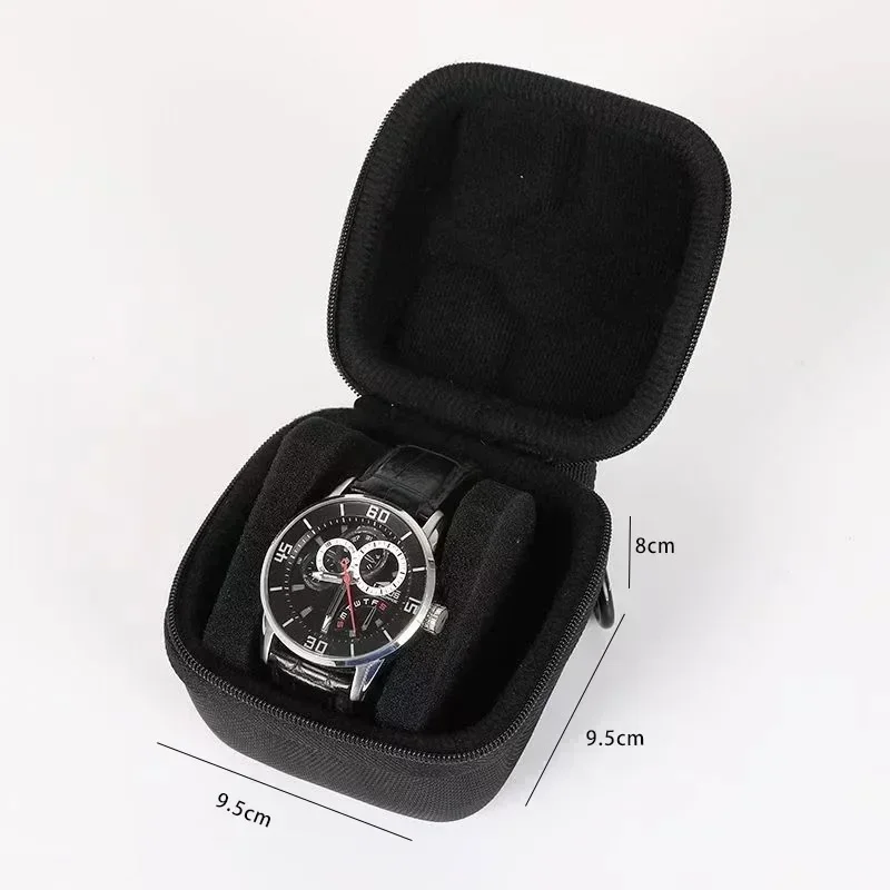 Luxury Black Watch Travel Roll Case - Shockproof Storage & Display Organizer