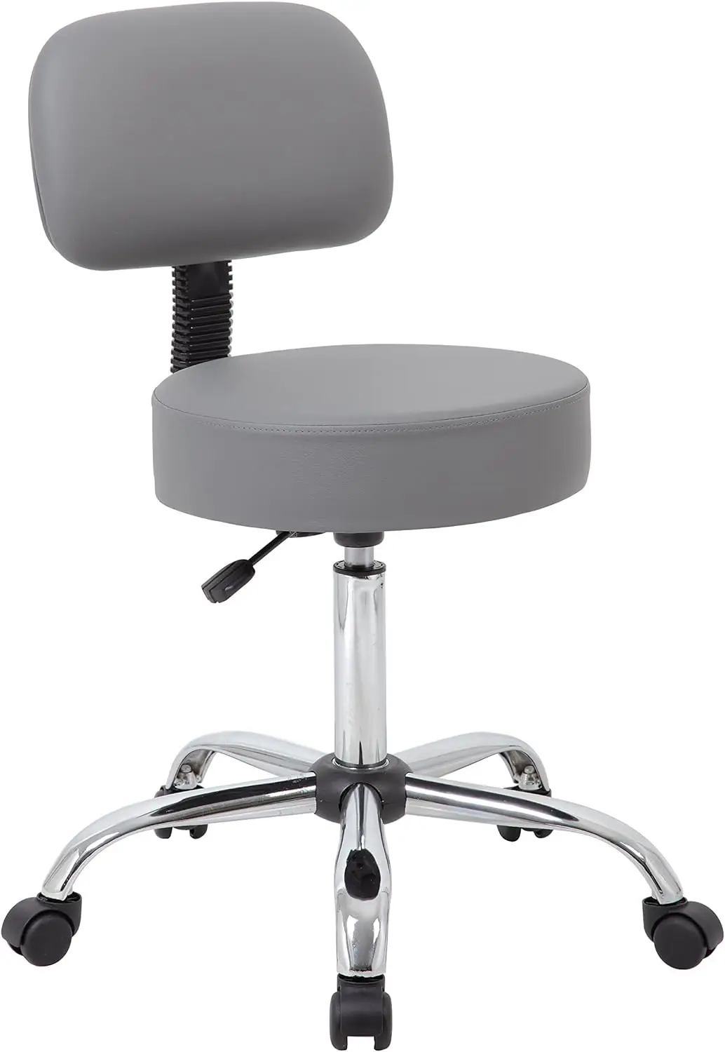 

Well Medical Spa Professional Adjustable Drafting Stool with Back, Grey