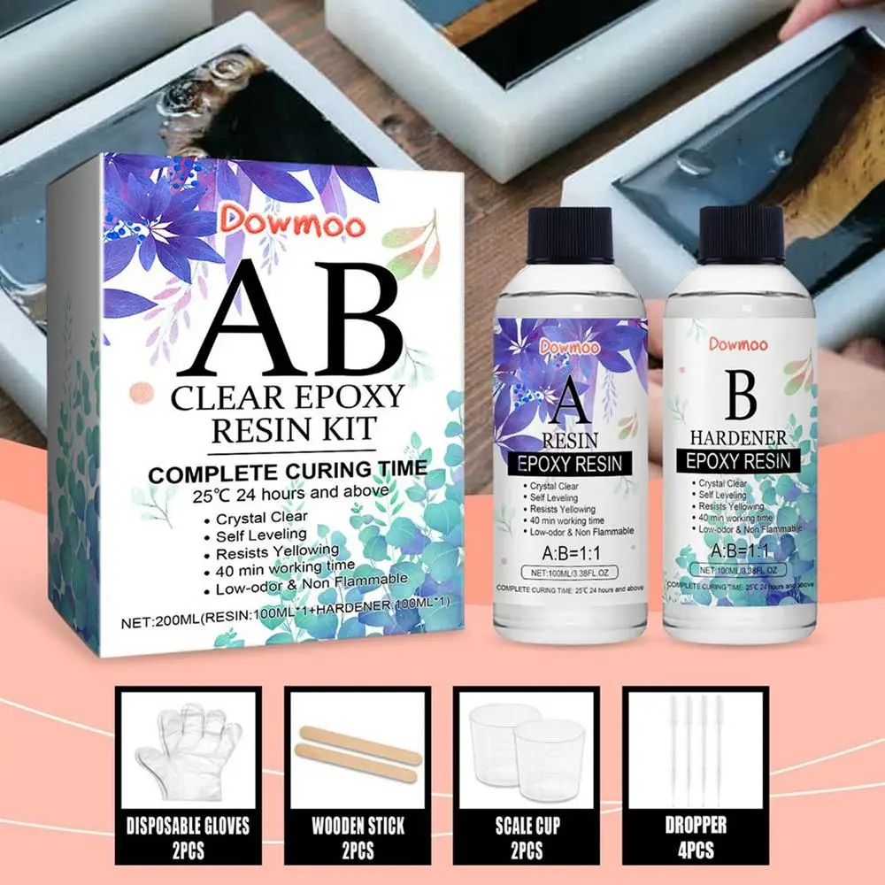 Description Picture 4 of itemResin Epoxy 1:1 Clear AB Crystal Clear Resin Glue For DIY Resin Crafts Jewelry Making Accessories