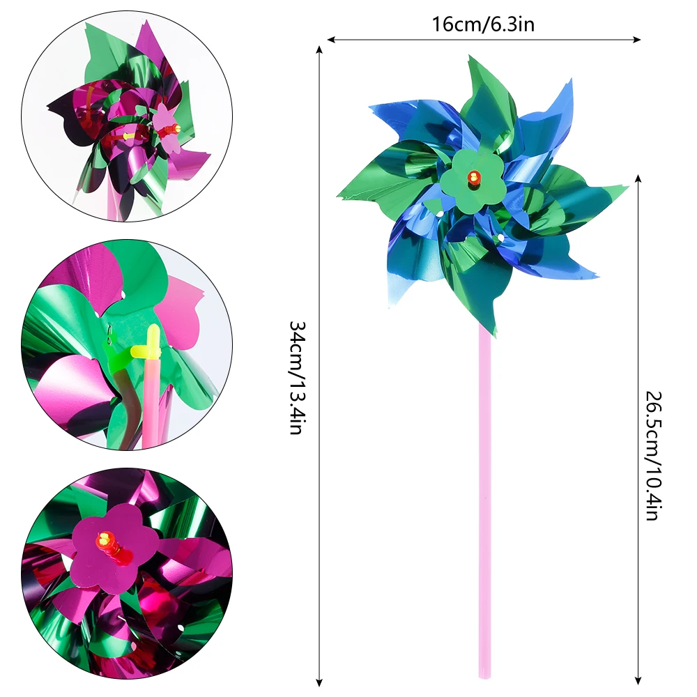 Pinwheel Plastic DIY Lawn Windmill Decorative Wind Spinners for windmill toys wind spinner garden windmill Garden Yard Decor Toy 50Pcs