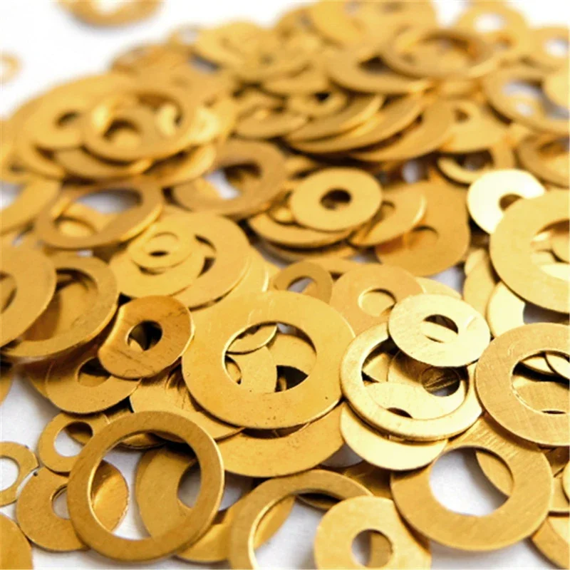 DIY Accessories 10pcs Brass Washer for DIY Folding Knife Washers Modification Accessories Gasket Tools