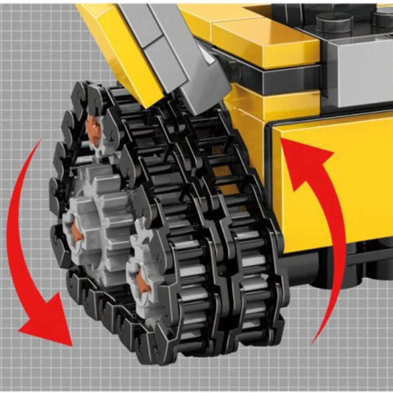 Funny Space Mini Robot MOC Building Bricks Toys Tracked Bot Model Classic Movie Sci-Fi Blocks Dolls Kids and Adult Gifts - 5