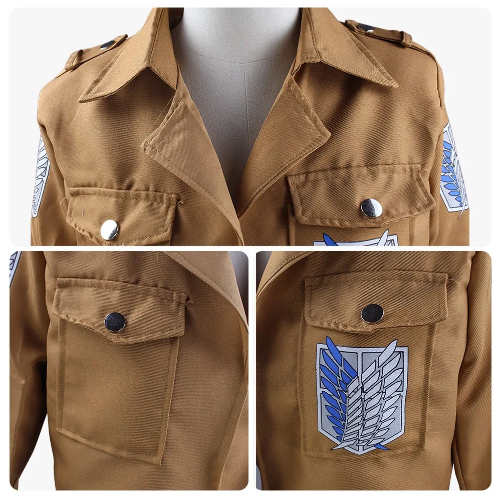 Cosplay Anime Levi Ackerman Mikasa Ackerman Cosplay Costume Eren Jaeger Outfits Hange Zoe Costume AOT Full Set
