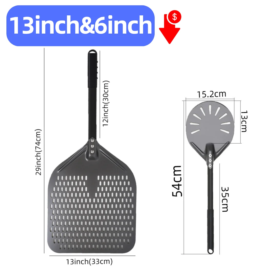 Enhanced Pizza Oven Shovel and Paddle Set - Hard Anodized Baking Tool Collection