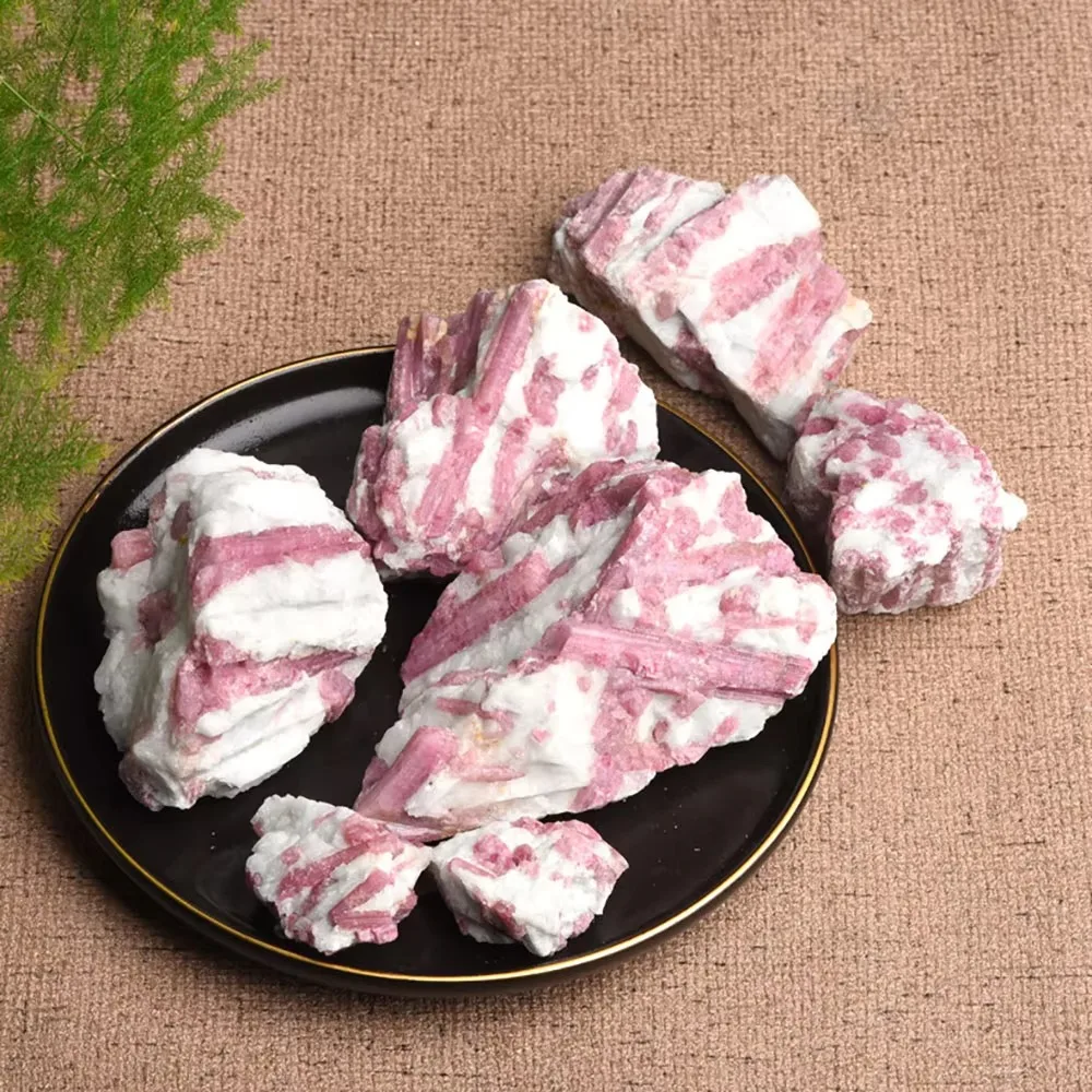 Natural Pink Tourmaline Crystal Mineral Irregular Rough Stone Specimen Rock Rare Original Reiki Chakra Home Room Decortion 2