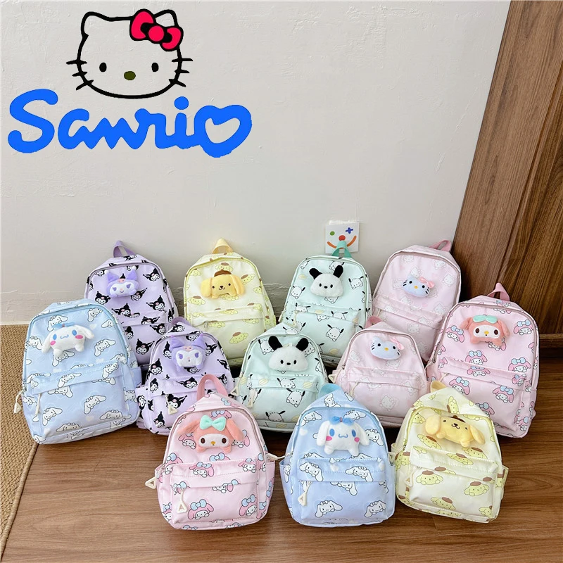 

Kawaii Sanrio рюкзак Kuromi My Melody Cinnamoroll сумка мультфильм милый Hello Kitty школьный портфель студент Детский сад сумка для хранения подарок