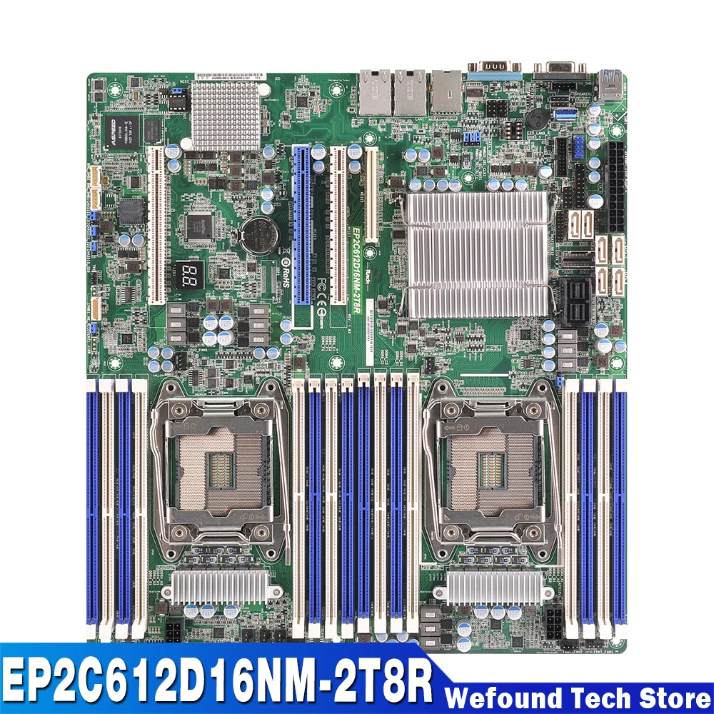 Scheda Madre Server Ddr4 Lga2011 C612 Supporto E5-2600/4600 V3 Per Asrock Ep2C612D16Nm-2T8R