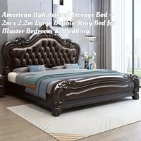 Lit King Size Moderne de Luxe avec Rangement, Cadres de Lit et Tables de Chevet Multifonctionnelles, Meubles de Chambre à Coucher 1