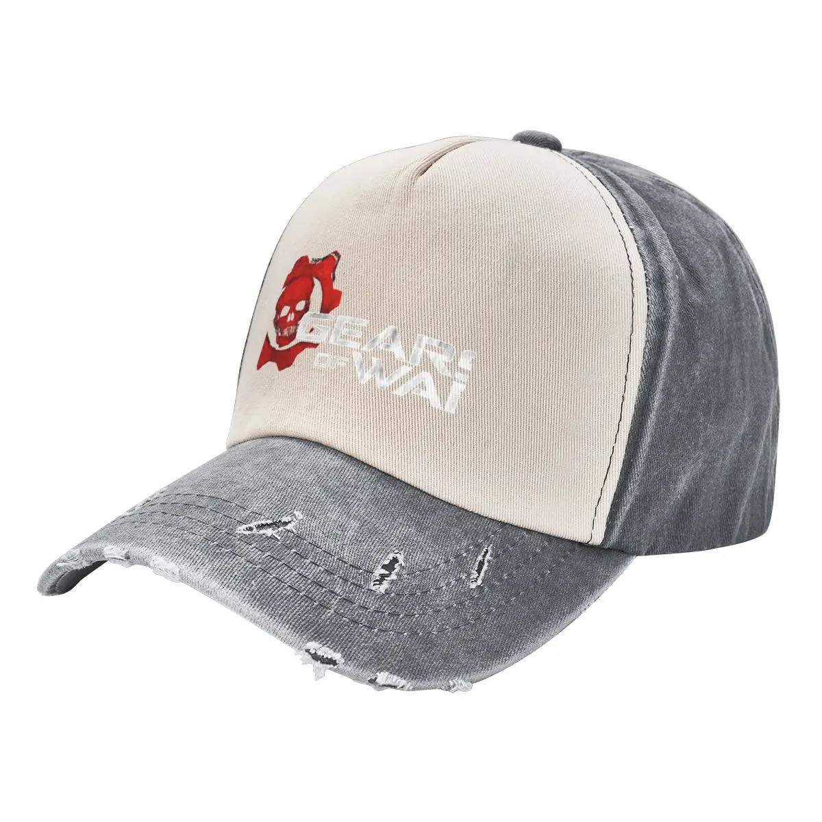 Gears Of War - All In One Un Berretto Da Baseball Lavato Cappello Lavato A Contrasto