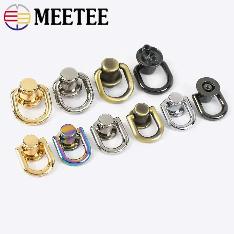 Handbag Rivet D Ring Meetee 5/10/20pcs 10mm Metal Bags Rivet Nail