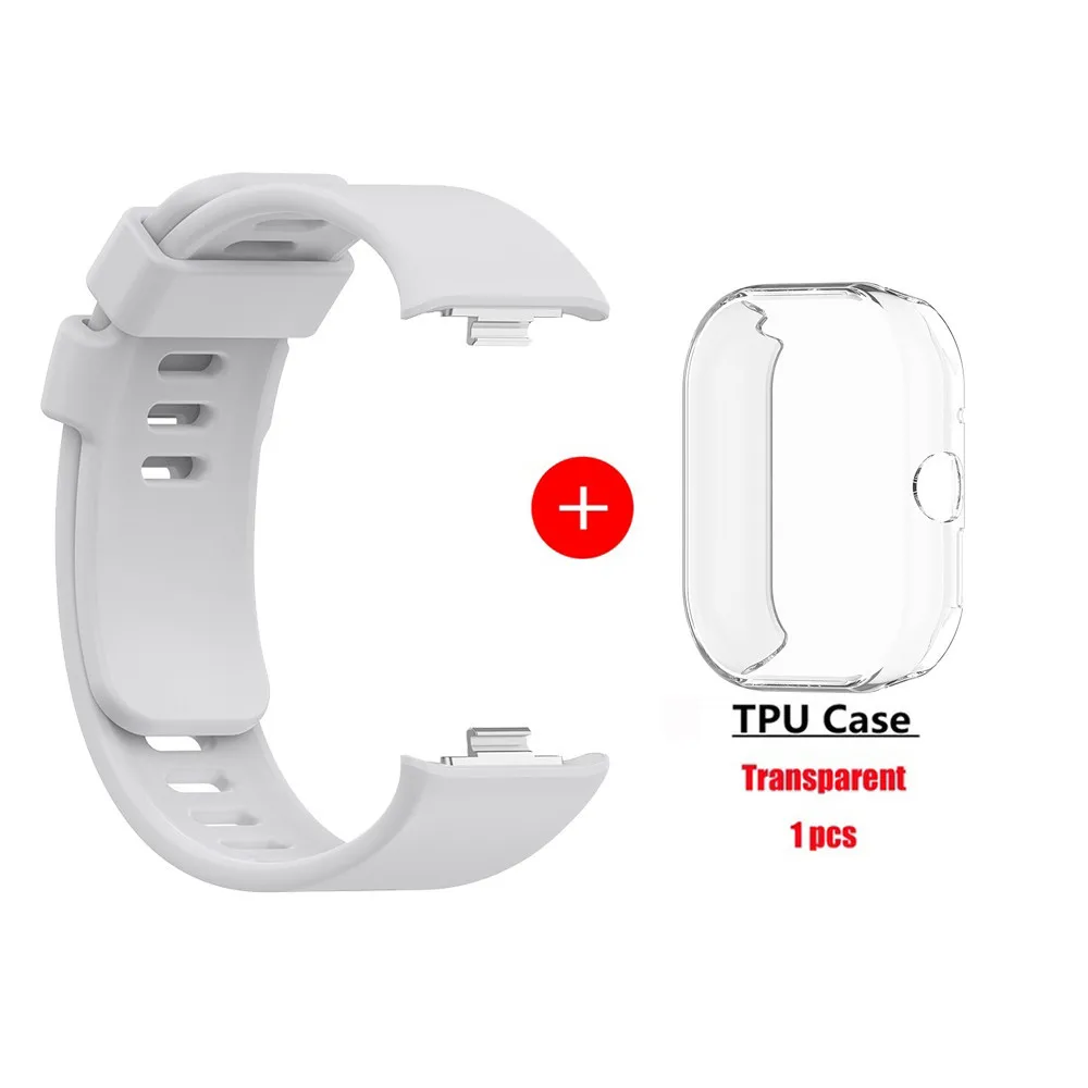 Silicone Strap and Protective Case for Smartwatch with Screen Protector