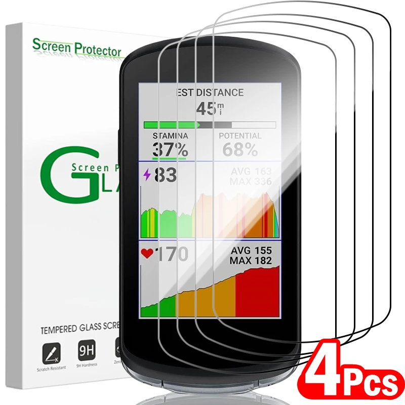Tempered Glass HD Clear Screen Protector Protective Film (1-4 Pack)