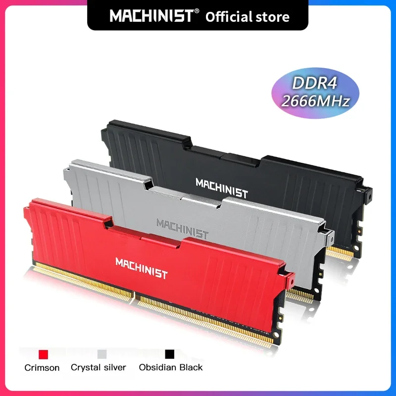 Machinist Ddr4 Ram 8Gb 16Gb 2133Hmz 2666Hmz 3200Mhz Desktop Memory With Heat Sink Ddr4 Ram Pc Dimm For All Motherboards main image 1