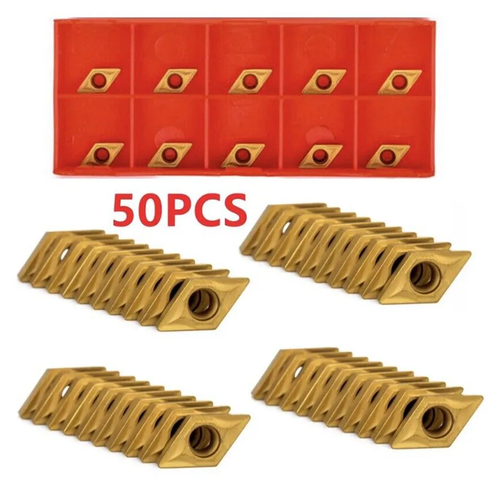 

50Pcs DCMT070204 YBC251 Parallelogram Carbide Inserts For Lathe Turning Tool Boring Bar Cutter Finishing Tools Accessories