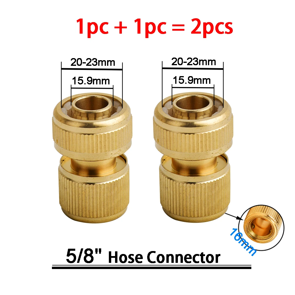 Garden Hose Quick Connect Brass Fittings Set - 3/4 & 1/2 Female and Male Connectors