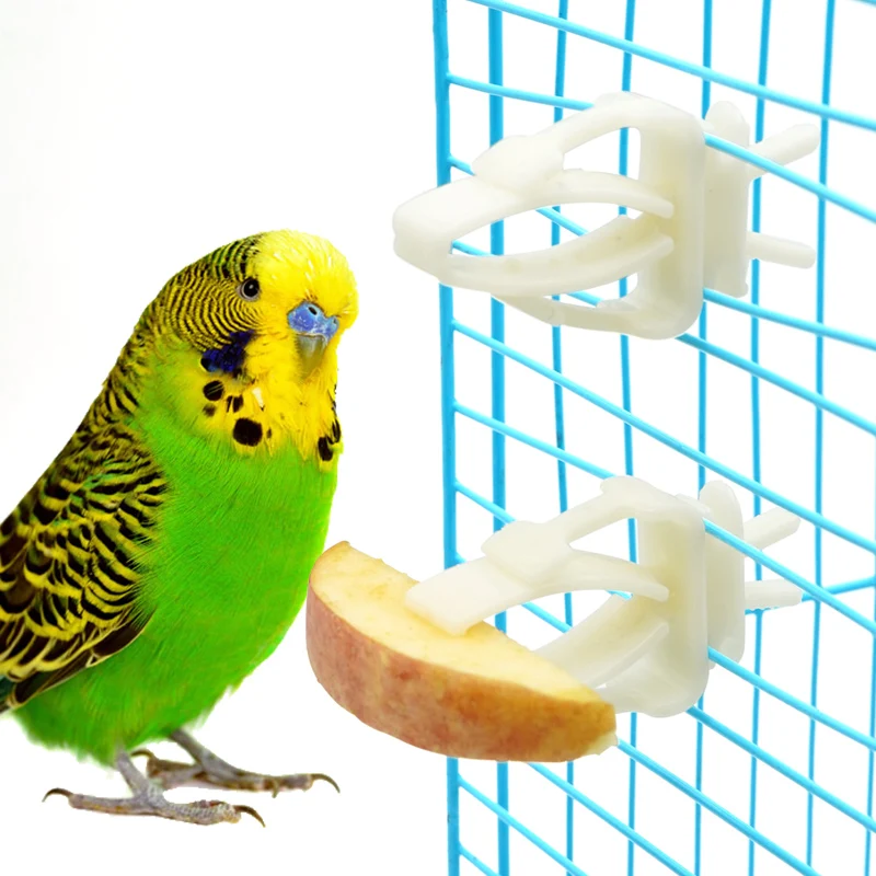 3/6/12pcs Parrot Birds Food Clip Bird Cage Feeder Vegetable Fruit Clips For Bird Cage Accessories 6