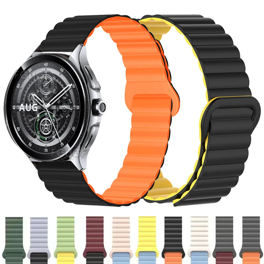 

Ремешок силиконовый магнитный для смарт-часов Xiaomi Watch 2 Pro, браслет для Mi Watch S3/Color 2/S1 Active/S2 42 46 мм