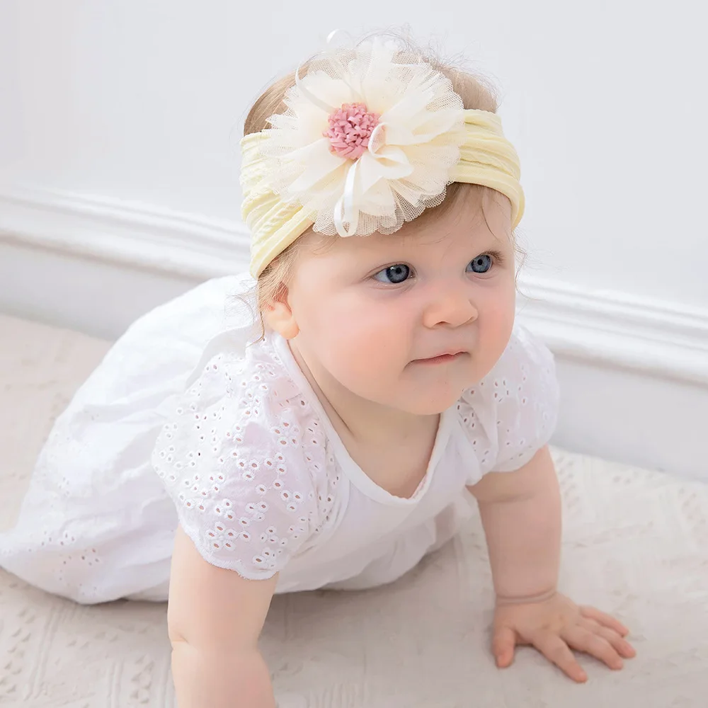 

Newborn Infant Bow Headband Baby Girls SolidStretch Hairband Headwear Cute Solid Stretch Turban Knot Head Wrap Head Wear 2023