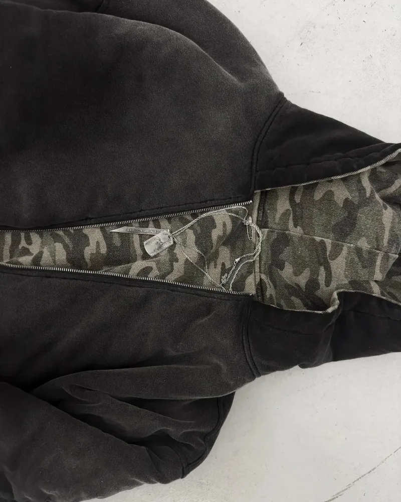 Y2K Retro Camouflage Reversible Jackets Warm Jacket for Women and Men Street Coats Clothes Harajuku Hip-Hop Casual Street Wear 5
