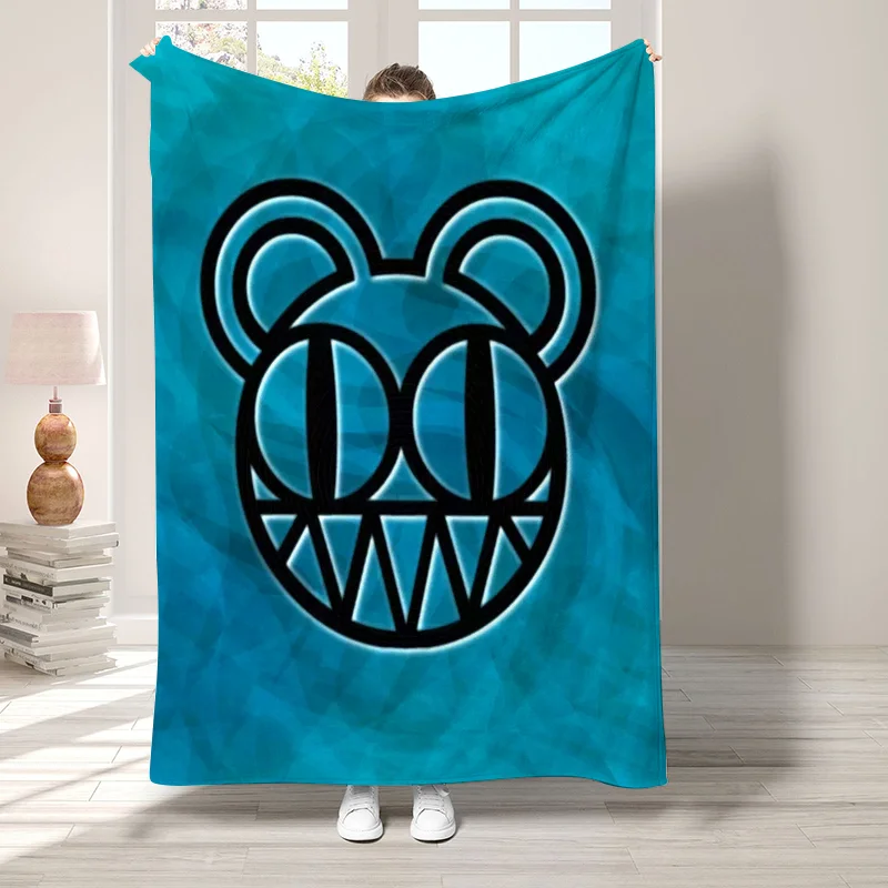 R-Radiohead Anime Blanket for Decorative Sofa Bedspread on the Bed Fluffy Soft Blankets Boho Home Decor Bedroom Decoration Throw 4